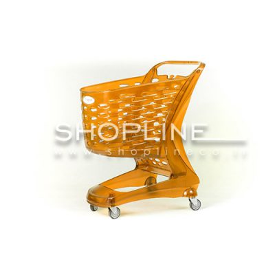 چرخ خرید فروشگاهی 90 لیتری رنگ نارنجی شفاف - ساخت ایتالیا