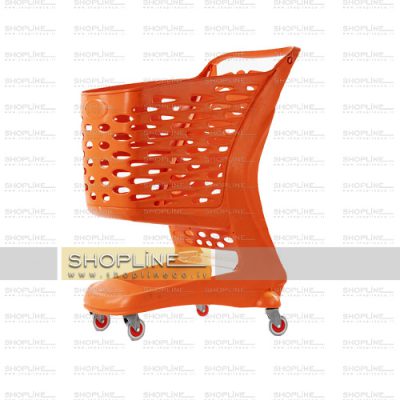 چرخ فروشگاهی 90 لیتری آریا رنگ نارنجی ساخت ایران